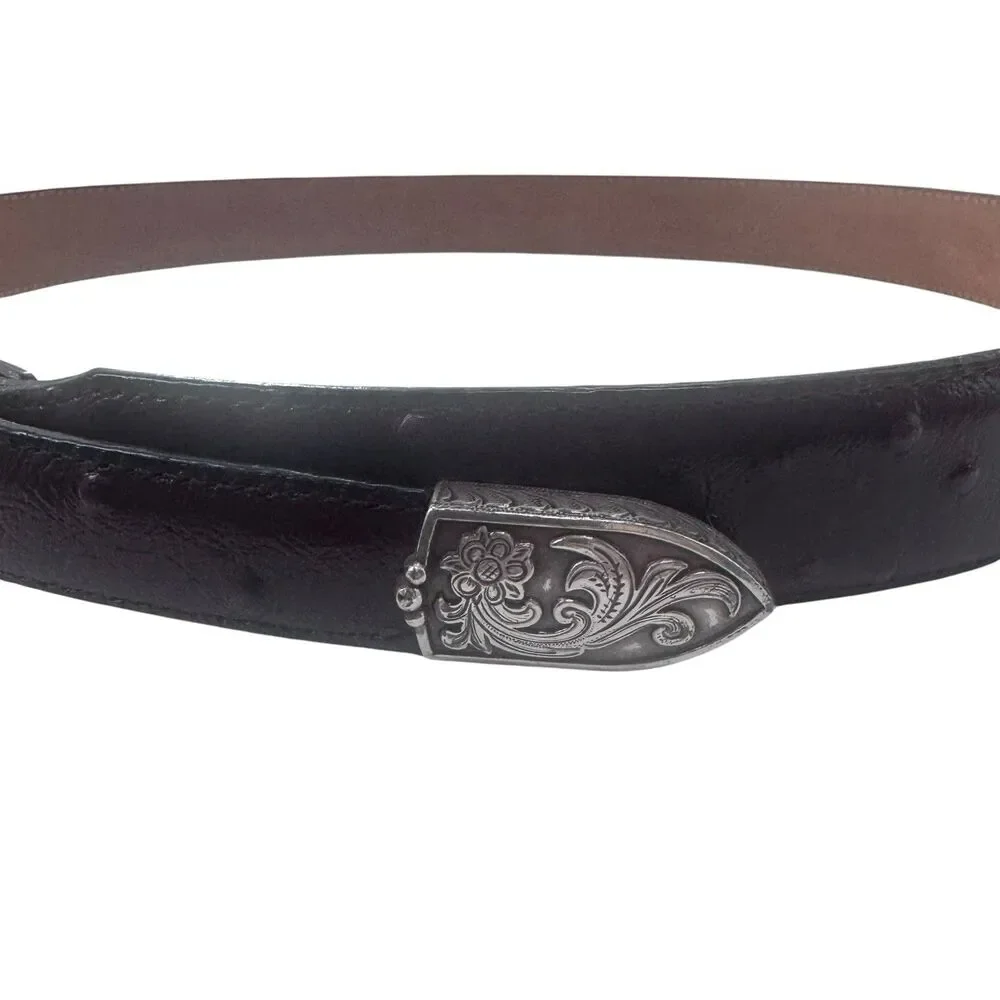 Justin Top Grain Cow Hide Brown Women's Belt, Size 32 Fast Shipping